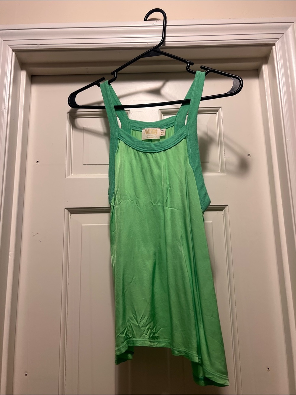 Nation Green Silk Tank Top